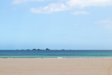 Fototapeta na wymiar Primel-Tregastel beach, in Brittany