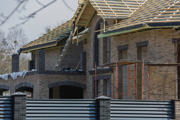 Private cottage during construction