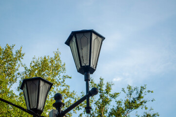 Off street light against the sky
