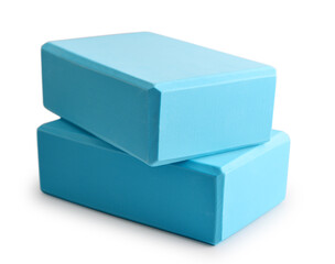 Fototapeta premium Two yoga blocks isolated