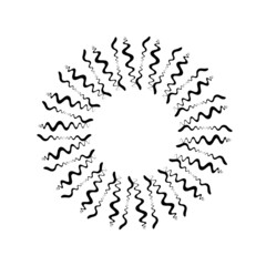 Fototapeta premium Radial speed Lines in Circle Form for comic books . Explosion background . Vector Illustration .Technology round Logo . Circular Design element . Abstract Geometric shape . Sunburst .