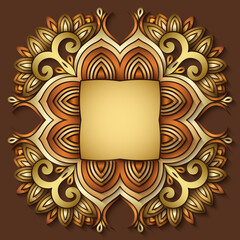 Abstract vector ornamental nature vintage frame.