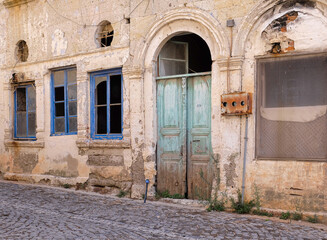 Alacati Town in Turkey, old stone houses, Historical streets, cesme, 
