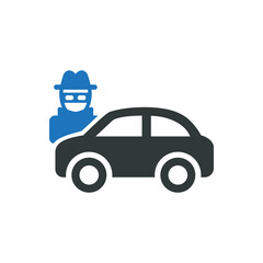 Car thief icon