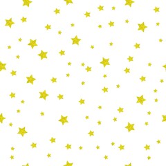 seamless background with glittering stars gold yellow