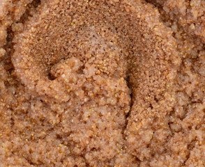 Wheat porridge closeup.