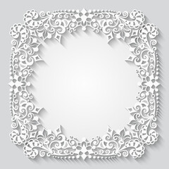 Vector abstract ornamental nature vintage frame.
