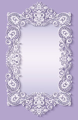 Vector abstract ornamental nature vintage frame.