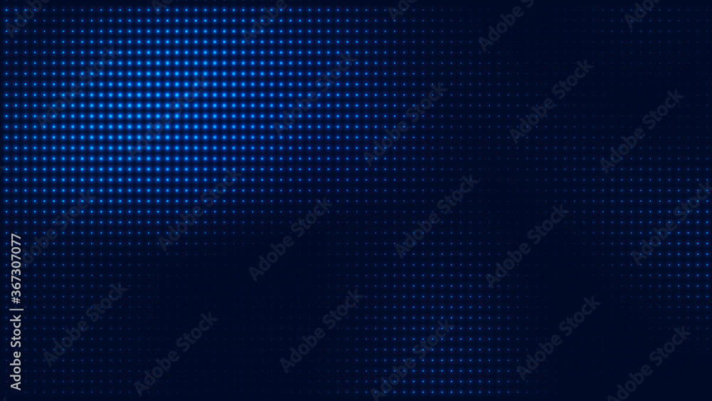 Poster dot blue pattern screen led light gradient texture background. abstract technology big data digital 