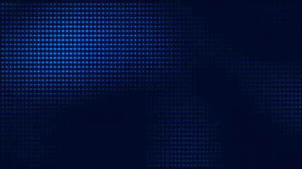Dot blue pattern screen led light gradient texture background. Abstract  technology big data digital background. 3d rendering.