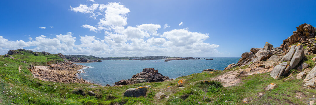 Pointe de Diben, on the heather coast, in Brittany
