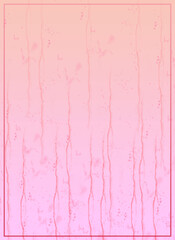 Vertical Empty Pink Frame On Soft Pink Lines Background-For Social Media, Pictureframe, Poster, Banner, Invitation & Greeting Card.