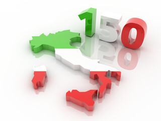 Italy politics and economy, 3d rendering