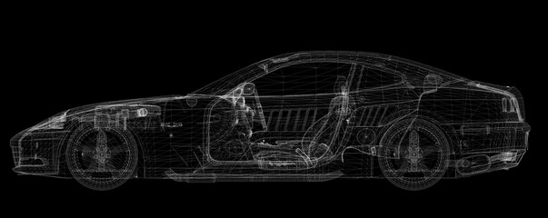 Fototapeta na wymiar Automotive industry concepts, original 3d rendering