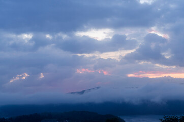 Wschód słońca Polańczyk Bieszczady