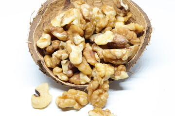 Wall Nuts Isolated on White Background