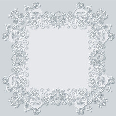Vector abstract ornamental nature vintage frame.