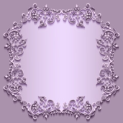 Vector abstract ornamental nature vintage frame.