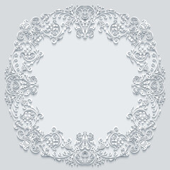 Vector abstract ornamental nature vintage frame.