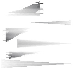 Speed Lines in arrow Form . Vector Illustration .Technology  Logo . Design element . Abstract Geometric shape .