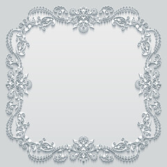 Vector abstract ornamental nature vintage frame.