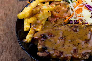 Pork Steak with Black Pepper