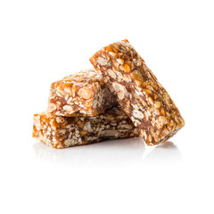 candy roasted nuts isolated on white background