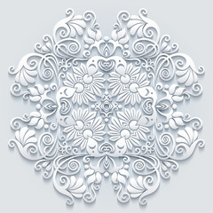 Vector ornamental nature vintage illustration.