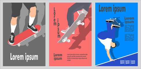 skateboard illustration design. perfect use for posters, banner, backgrounds, etc. © El_bekti