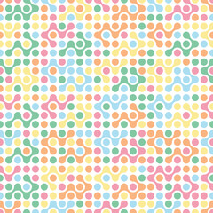 Geometric random color seamless pattern, background. Template for textile, wallpaper, packaging, any printing types. Vector illustration.