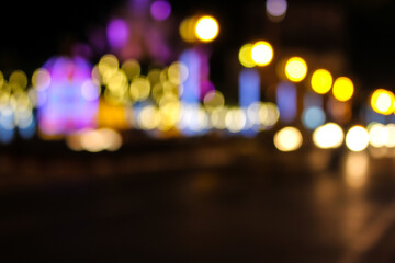 blurred of colorful bokeh light background