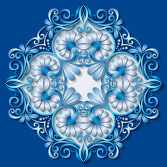 Vector ornamental nature vintage illustration.