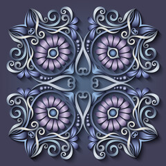 Vector ornamental nature vintage illustration.