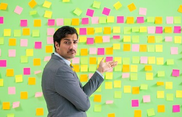 Businessman with many business priorities