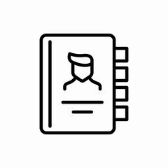 Outline phone book icon.Phone book vector illustration. Symbol for web and mobile