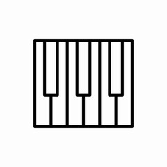 Outline piano keyboard icon.Piano keyboard vector illustration. Symbol for web and mobile