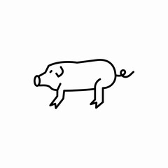 Outline pig icon.Pig vector illustration. Symbol for web and mobile