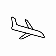 Outline plane landing icon.Plane landing vector illustration. Symbol for web and mobile