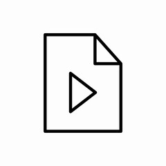 Outline play document icon.Play document vector illustration. Symbol for web and mobile