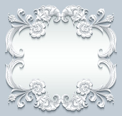 Floral vector vintage border