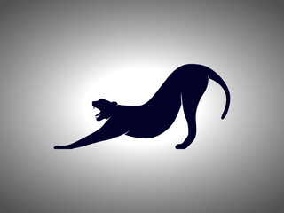 Cheetah Silhouette on White Background. Isolated Vector Animal Template for Logo, Icon, Symbol etc.