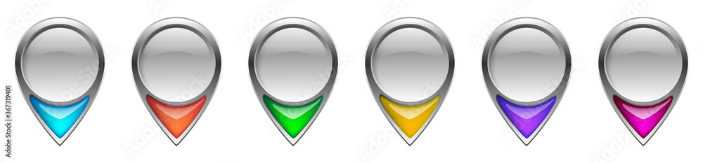 Poster location pin icons. navigation icon. map pointer