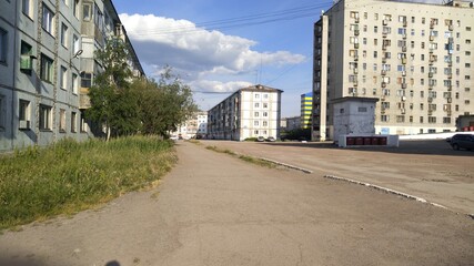 urban landscape of "khrushchevki" Russia