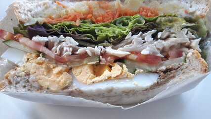 Sandwich Tuna Salad, Mayonnaise, Ham, is a useful fast food.