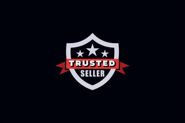 trusted seller logo design vector template