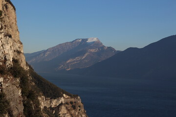 italian montains with blue sky, beautiful mountains of Italy, landscape of the Italian mountains
