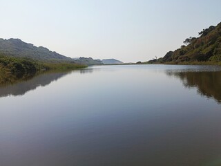 lake and forest hill