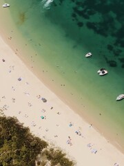 A beach in Sydney, Australia shot from above 