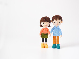 かわいいいアミグルミ人形