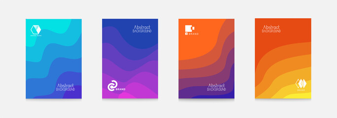 Minimal annual report design vector collection, Vector templates for cover, catalog, brochure, poster, book, banners, flyers, presentations and reports. Abstract modern background.